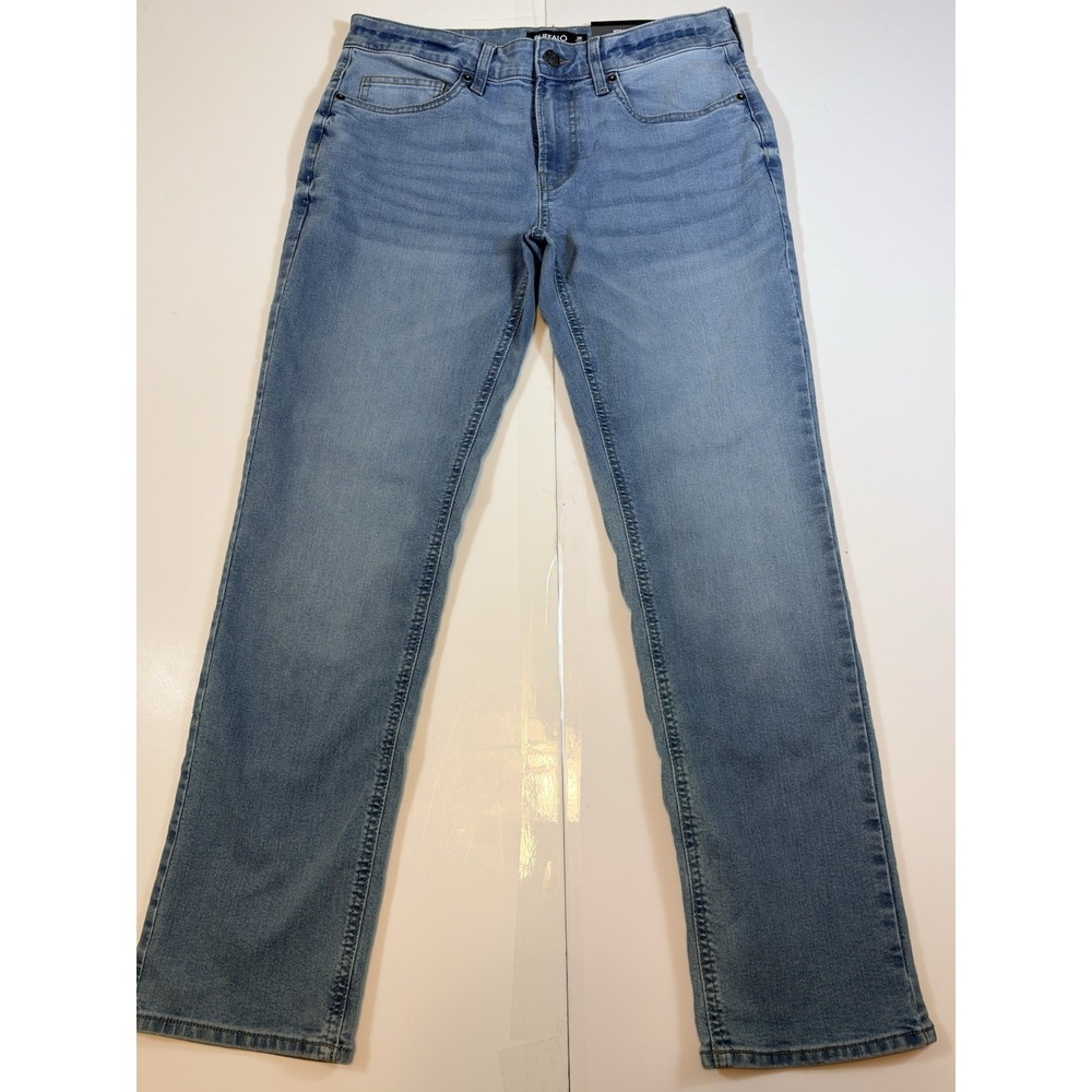 NWT - Buffalo David Bitton Straight Six Fit Stretch Jeans Bleached — 30x30